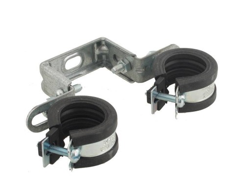 Хомут KSB1 DUPLO 3/8" (15-18 мм) двойной 1 винт. с уплотн. epdm, быстрый замок