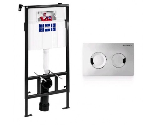 Инсталляция, Pestan, Sava Fix Slim, для унитаза, шгв 520-200-1136, клавиша-хром глянцевый