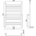 Стилье Универсал-53 Полотенцесушитель водяной для ГВС 56x73,6h см, цвет: без покрытия 00653-8050