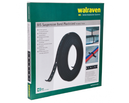 Лента монтажная, Конкреп, 19x3,0 мм, оцинкованная сталь, покрытая резиной, упаковка 10 м