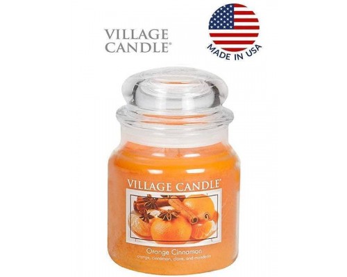 Декоративная свеча Village Candle Апельсин с корицей (389 грамм)