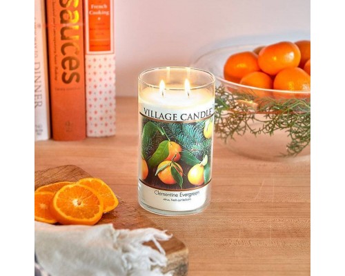 Декоративная свеча Village Candle Вечнозеленый клементин (396 грамм)