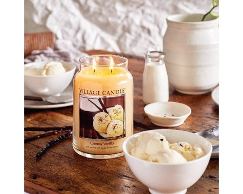 Декоративная свеча Village Candle Сливочный крем и ваниль (602 грамма) Декоративная свеча Village Candle Сливочный крем и ваниль (602 грамма)