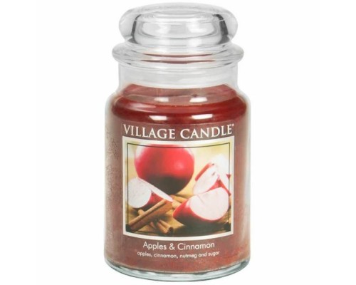 Декоративная свеча Village Candle Яблоко и Корица (602 грамма)