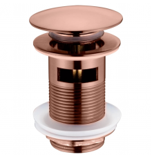 Boheme Донный клапан для раковины, Click-Clack с переливом, цвет: brushed bronze 612/2-BRB