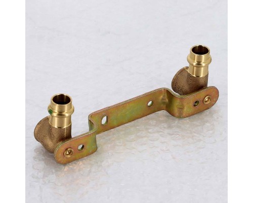 Водорозетка пресс двойная на рельефной планке Sanpress VIEGA 15х1/2"х150