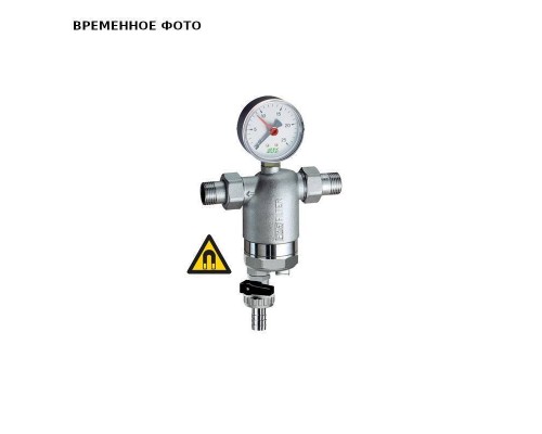 Фильтр 100мкм, с магн.встав., с манометром,  Max: 95 °C, 25 бар,  3/4" НР