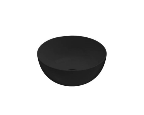 Раковина, Globo, T-EDGE, шгв 370-370-160, отверстия для смесителя-отсутствуют, CERASLIDE, BATAFORM, цвет-черный матовый