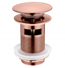 Boheme Донный клапан для раковины, Click-Clack с переливом, цвет: copper brushed 612/2-CB