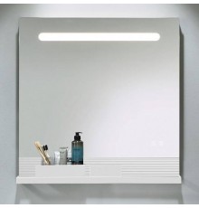 Зеркало, Burg, Fiumo, прямоугольное, шгв 800-150-817, с подсветкой, с рейлингом для акессуаров, цвет-белый/белый матовый F3956