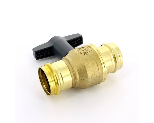 Кран шаровой EASYTOP VIEGA пресс 54 бронза SC-Contur, высокая Т-ручка