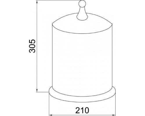 Boheme Imperiale Мусорное ведро напольное, 21х21хh30,5 см, цвет: золото 10424