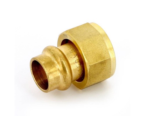 Муфта пресс IBP 15 х 3/4" с накидной гайкой бронза Муфта пресс IBP 15 х 3/4" с накидной гайкой бронза