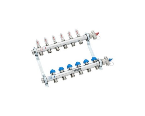 Группа коллект нерж расход 1" р/р 4в 3/4" ЕК н/р в/к HKV-D Rehau 12080411002