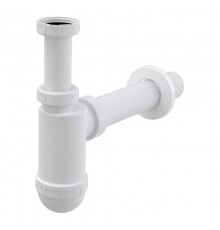 Сифон Alcaplast бутылочный A43 1"1/4 x 40 мм для раковины (пластик) под донный клапан белый