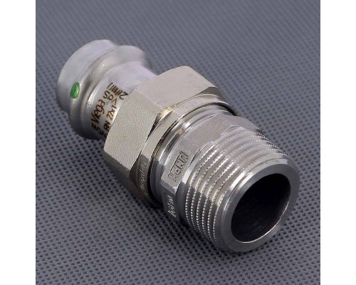 Муфта разъёмная пресс-Н с плоской прокладкой нержавеющая сталь Sanpress Inox VIEGA 22x1"