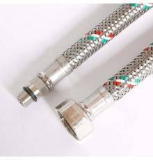 Гибкая подводка для смесителя UNI-FITT М10х1 - 1/2" 150 см оплетка из нержавеющей стали
