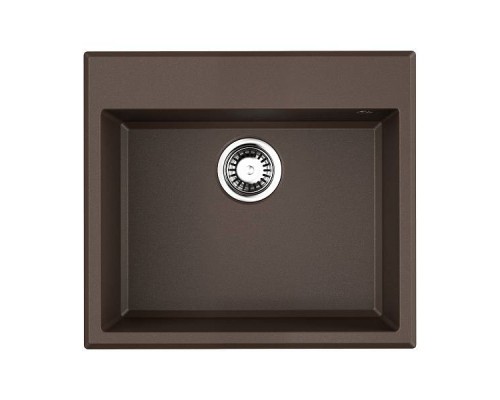 Omoikiri Tedori 57-DC Кухонная мойка Tetogranit 57x51 см, цвет: темный шоколад 4993984