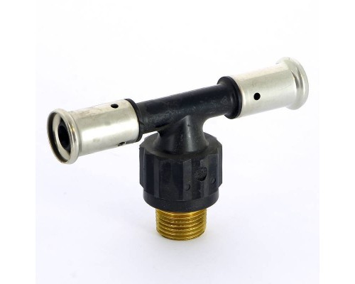 Тройник пресс-Н PVDF HENCO 16x1/2"x16