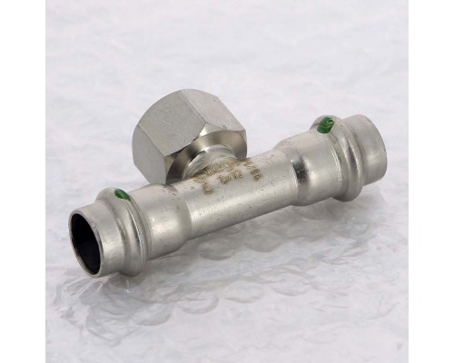 Тройник пресс-В нержавеющая сталь Sanpress Inox VIEGA 15х1/2"х15 Тройник пресс-В нержавеющая сталь Sanpress Inox VIEGA 15х1/2"х15