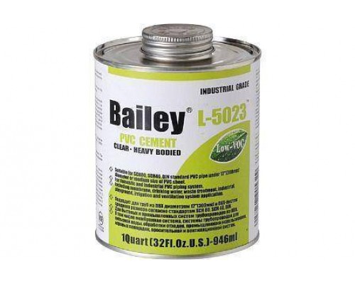 Клей для труб ПВХ 946мл Bailey L-5023 Клей для труб ПВХ 946мл Bailey L-5023