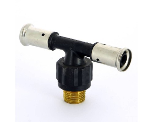 Тройник пресс-Н PVDF HENCO 16x1/2"x16