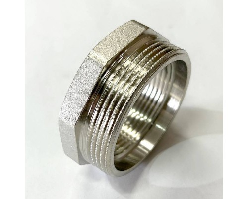 Футорка резьбовая DN50х40 Н 2.0 x В 1.1/2 латунь никель
