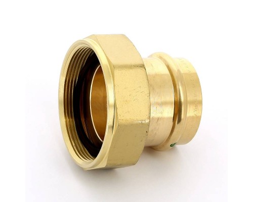 Муфта пресс-В с накидной гайкой и плоским уплотнением бронза Sanpress VIEGA 54х2"1/2