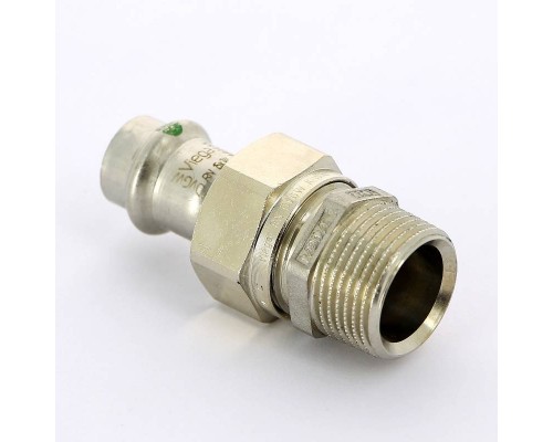 Муфта разъёмная пресс-Н с плоской прокладкой нержавеющая сталь Sanpress Inox VIEGA 15x3/4"