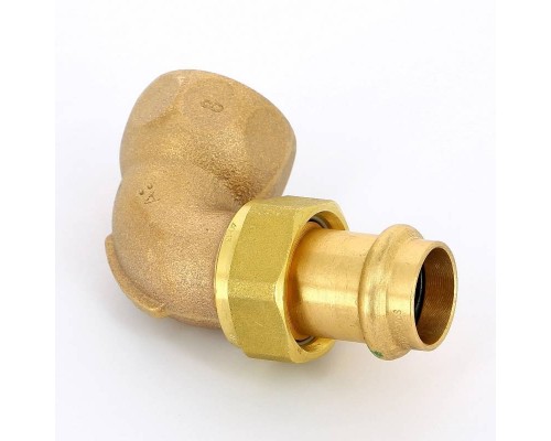 Угол разъемный пресс-B с плоской прокладкой нержавеющая сталь Sanpress Inox VIEGA 22x1"