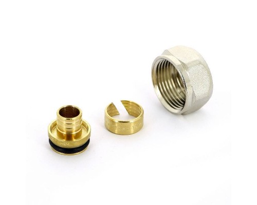 Соединитель для PEX трубы обжим евроконус TIEMME 16(2,0)х3/4"EK