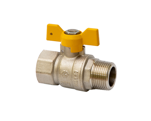 Кран газовый MVI 1/2"внутренняя-наружная, бабочка Кран газовый MVI 1/2"внутренняя-наружная, бабочка