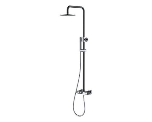 Boheme Stick Душевая стойка с верхним душем 30х57х112,5h см, цвет: хром/черный 128-BCR