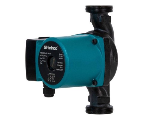 Насос циркуляционный Shinhoo BASIC S 25-4S с гайками