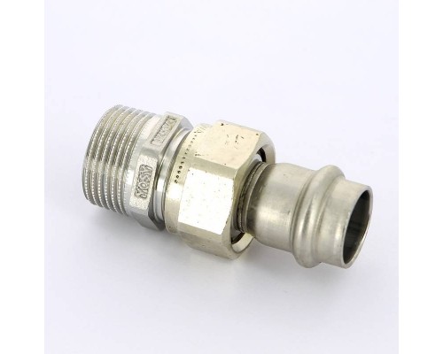 Муфта пресс нержавеющая сталь Sanpress Inox VIEGA с разъемным соединением плоская прокладка 15