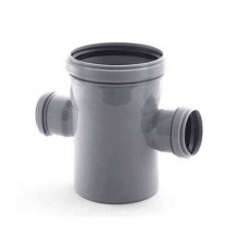 Крестовина PP-H 1-пл сер б/н Дн110х50х50х87гр в/к VALFEX 27211550