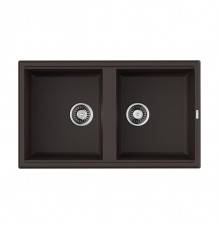 Omoikiri Tedori 86-2-DC Кухонная мойка Tetogranit 86x51 см, цвет: темный шоколад 4993928