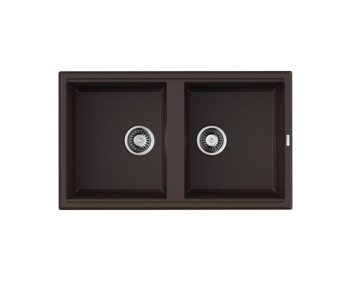 Omoikiri Tedori 86-2-DC Кухонная мойка Tetogranit 86x51 см, цвет: темный шоколад 4993928