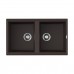 Omoikiri Tedori 86-2-DC Кухонная мойка Tetogranit 86x51 см, цвет: темный шоколад 4993928