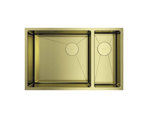 Omoikiri Taki 69-2-U/IF-L Side-LG Кухонная мойка нерж. сталь 69,5x44 см цвет: светлое золото 4997051
