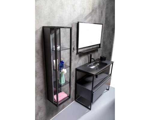 Armadi Art Loft Шкаф-пенал подвесной 26,5х30х120h см, цвет: антрацит 896-A Armadi Art Loft Шкаф-пенал подвесной 26,5х30х120h см, цвет: антрацит 896-A