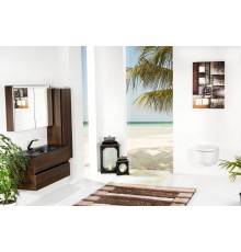 Armadi Art Vallessi Зеркальный шкаф подвесной с подсветкой 100x13x65h см, цвет: темное дерево 546-D
