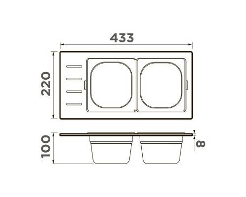 Omoikiri DC-02-2-IN Контейнер нержавеющая сталь цвет: нержавеющая сталь 4999075 Omoikiri DC-02-2-IN Контейнер нержавеющая сталь цвет: нержавеющая сталь 4999075