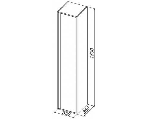 Allen Brau Activity Пенал подвесной правосторонний 35x35x180 см, цвет: олива 1.34008.CGM