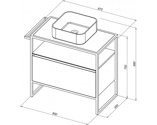 Allen Brau Priority Тумба под раковину 80x45x75h см, цвет: папирус 1.31002.PWM Allen Brau Priority Тумба под раковину 80x45x75h см, цвет: папирус 1.31002.PWM