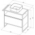 Allen Brau Priority Тумба под раковину 80x45x75h см, цвет: папирус 1.31002.PWM