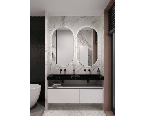Armadi Art Flat Раковина мебельная прямоугольная 141х45,2х8h см, цвет: nero 859-140-NM