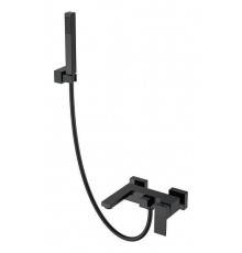 Boheme Qubic Смеситель для ванны с душем на стену, 2 отв., цвет: black 473-B