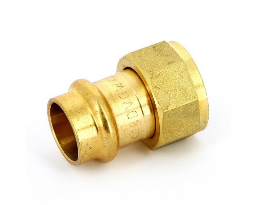 Муфта пресс IBP 18 х 3/4" с накидной гайкой бронза Муфта пресс IBP 18 х 3/4" с накидной гайкой бронза