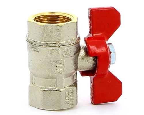 Кран шаровой ВВ MISTRAL бабочка TIEMME 1/2"